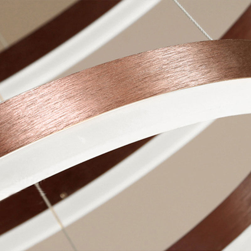 Moderne hanglamp Tir-Circle zwart/goud/koffie metaal
