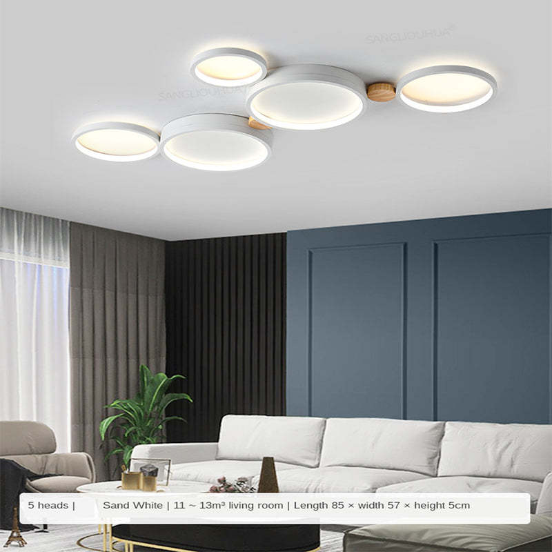 Ronde Opbouw Plafondlamp Wit Grijs Groen Slaapkamer