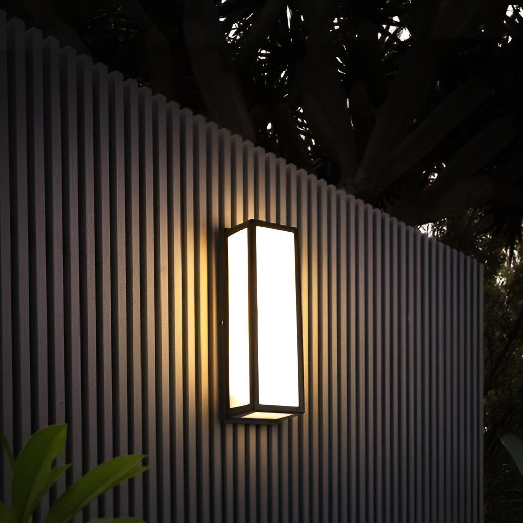 Rechthoekige LED waterdichte bewegingssensor zwarte eigentijdse wandlamp
