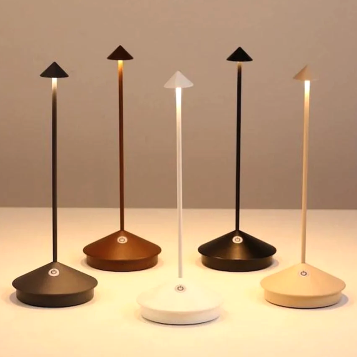 Minimalistische LED-tafellamp | Waterdichte en dimbare draadloze verlichting
