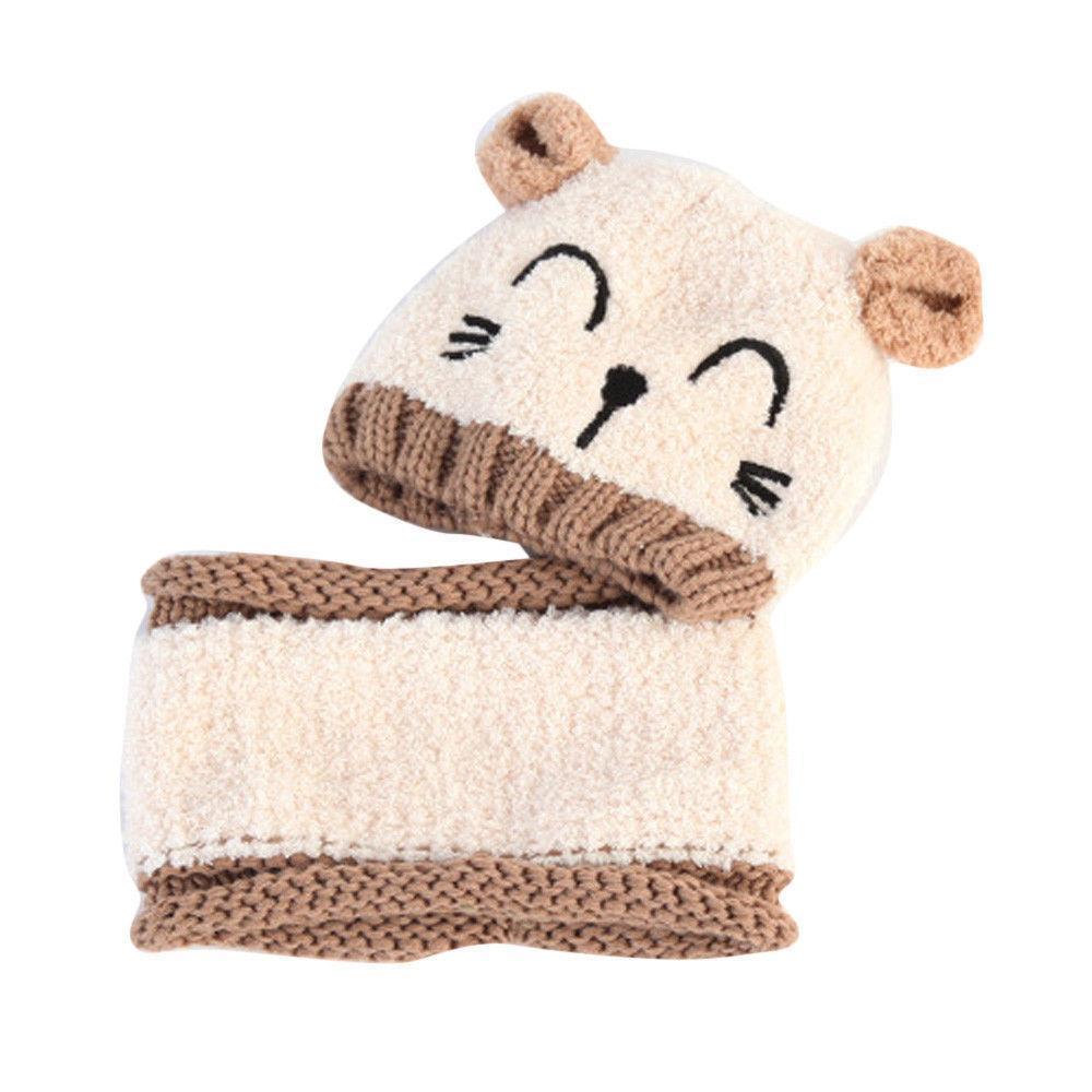 Schattige Peuter Winter Capuchon Muts Sjaal