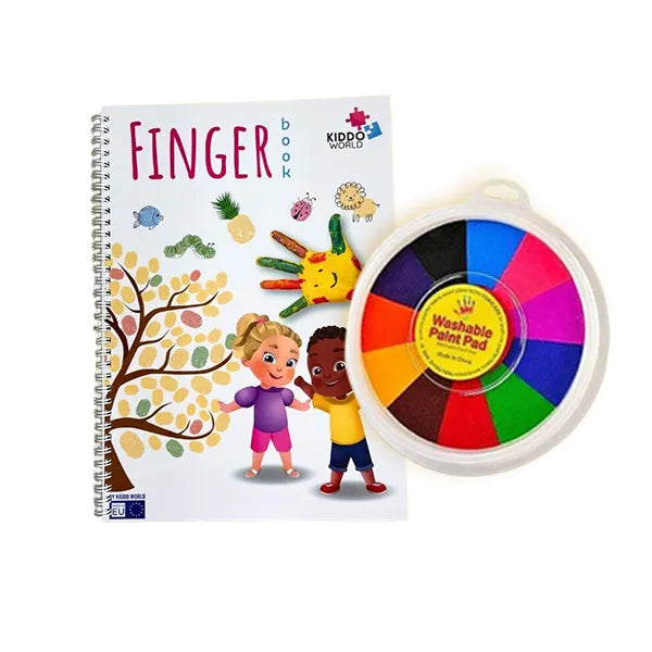 Montessori vingerverfschilderboek - 12 kleuren | montessori speelgoed