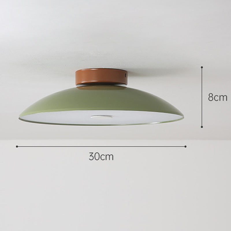 Hedendaagse metalen semi-opbouw LED plafondlamp