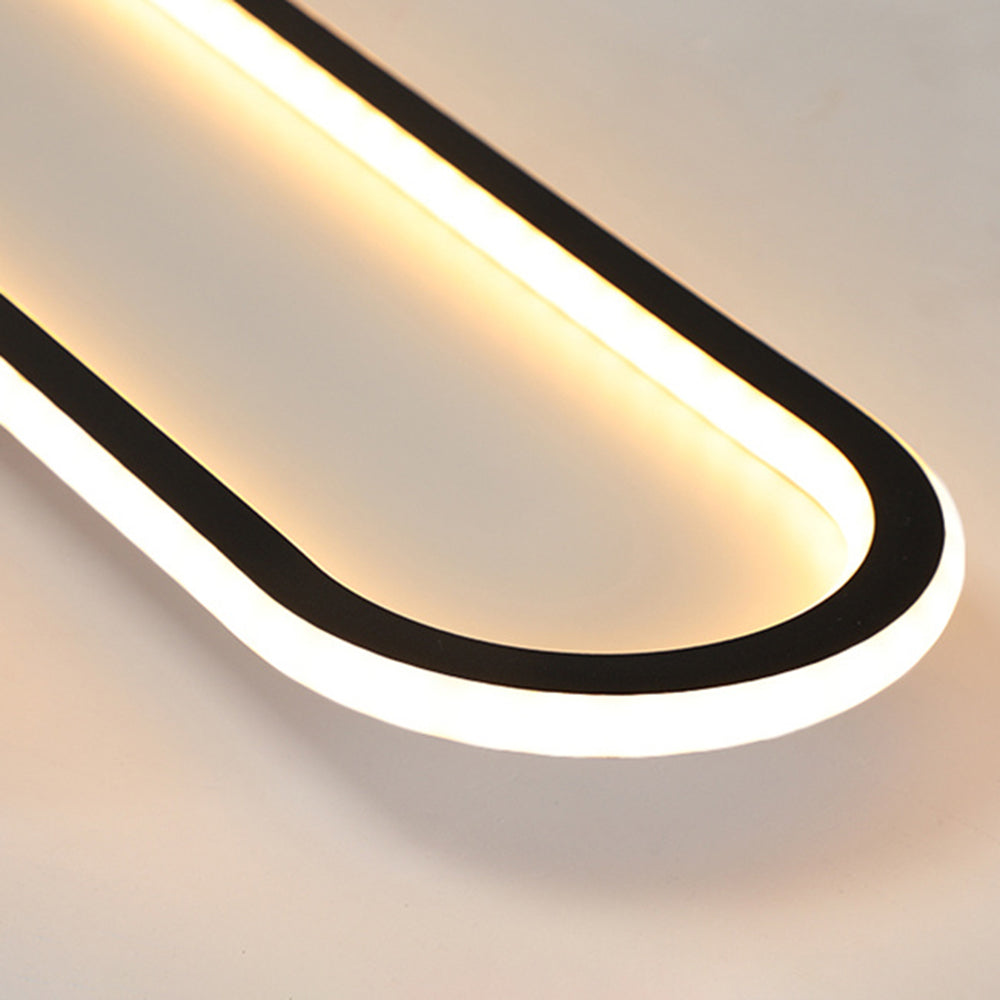 Minimalistische rechthoekige plafondlamp met vlakke montage