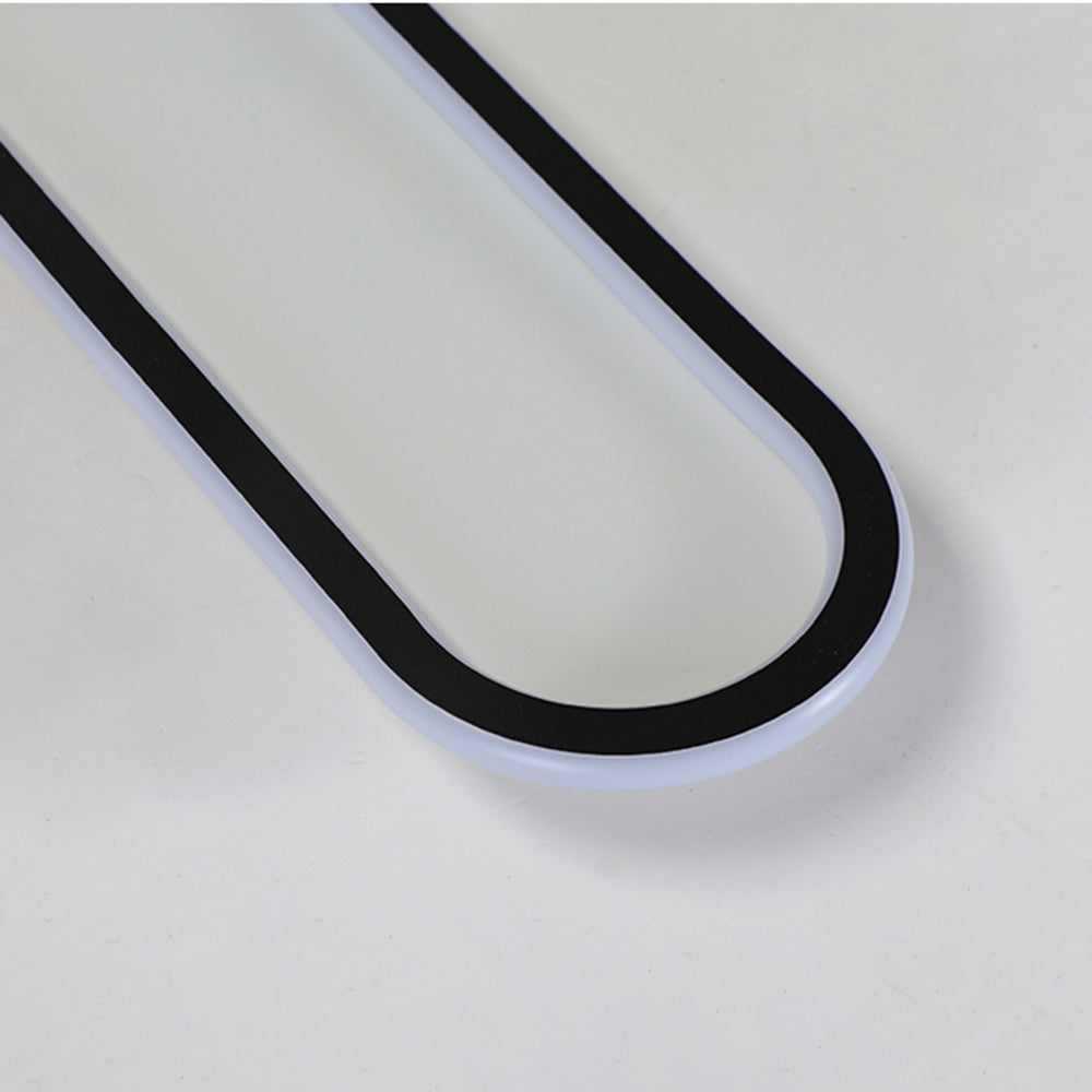 Minimalistische rechthoekige plafondlamp met vlakke montage