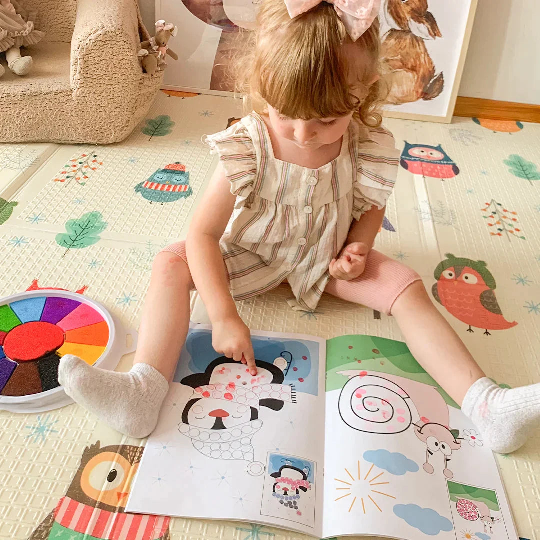 Montessori vingerverfschilderboek - 12 kleuren | montessori speelgoed