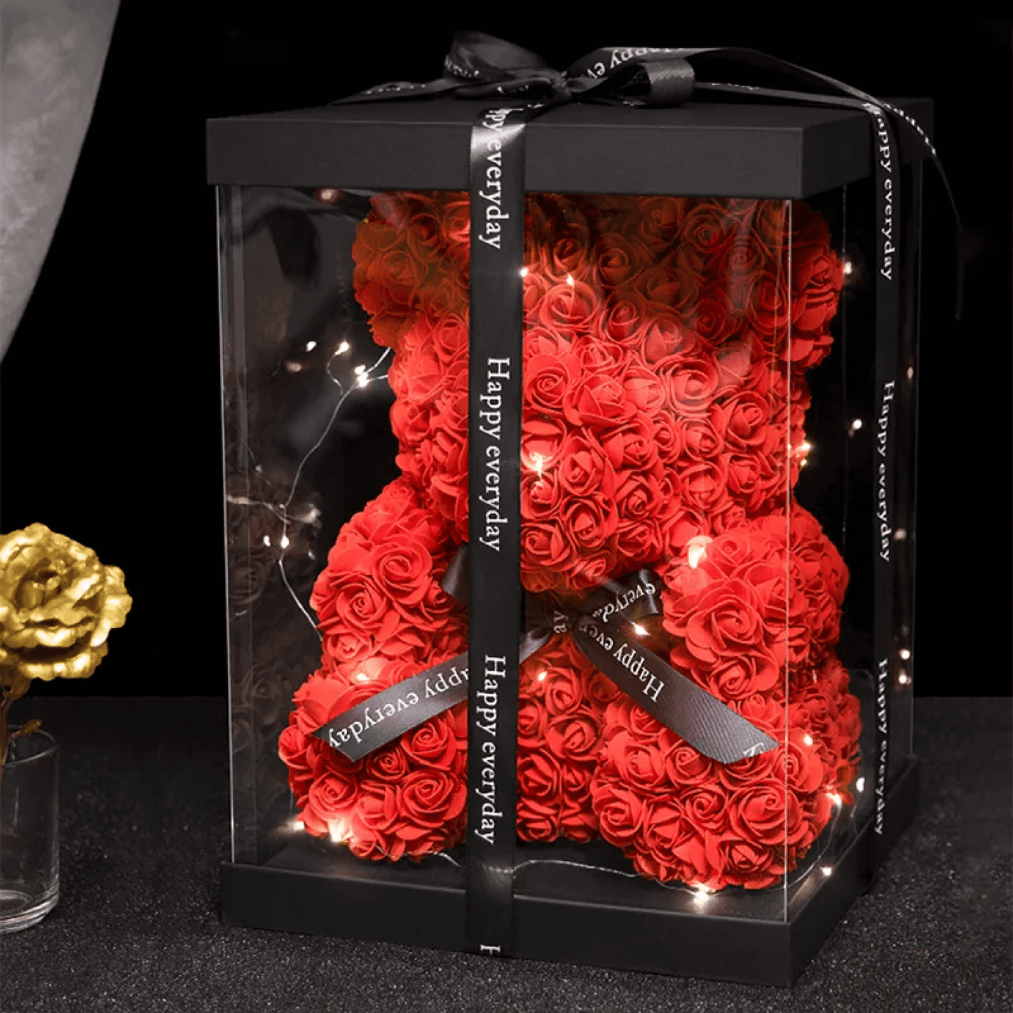 Rosen Teddybär Rot Rosa Weiße Rosen Blumen