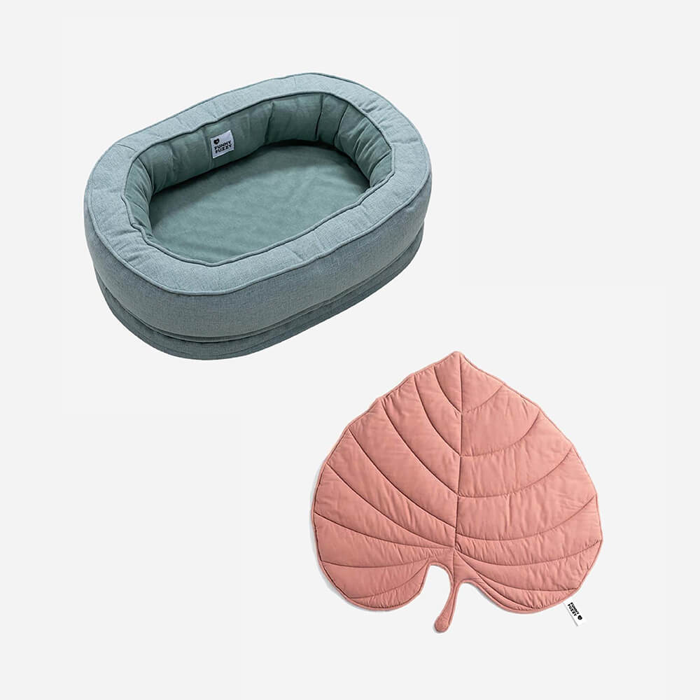 Hondendeken in Bladvorm met Donut Hondenbed Luxe Hondengeschenken