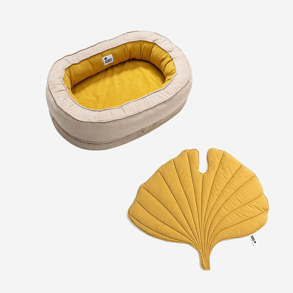 Hondendeken in Bladvorm met Donut Hondenbed Luxe Hondengeschenken