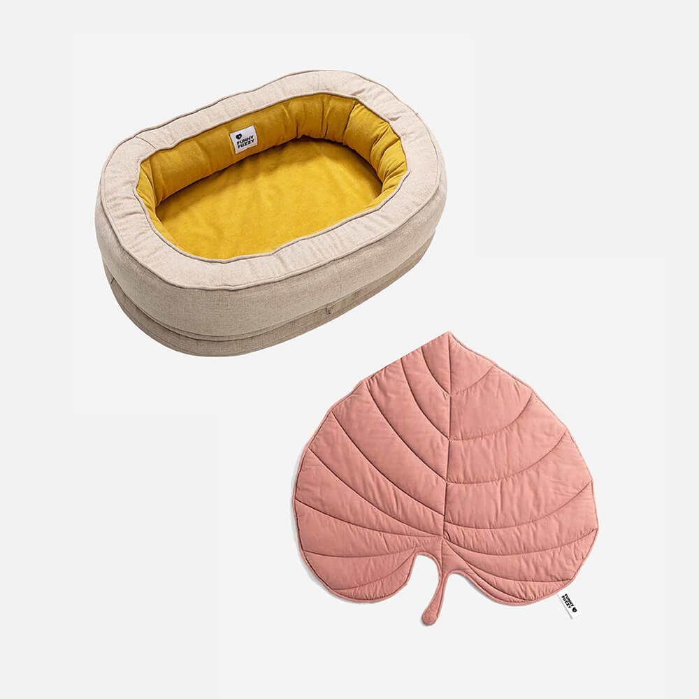 Hondendeken in Bladvorm met Donut Hondenbed Luxe Hondengeschenken