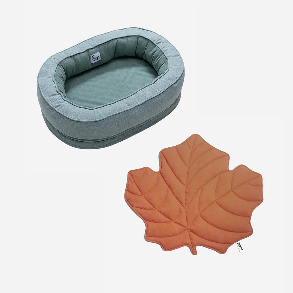 Hondendeken in Bladvorm met Donut Hondenbed Luxe Hondengeschenken