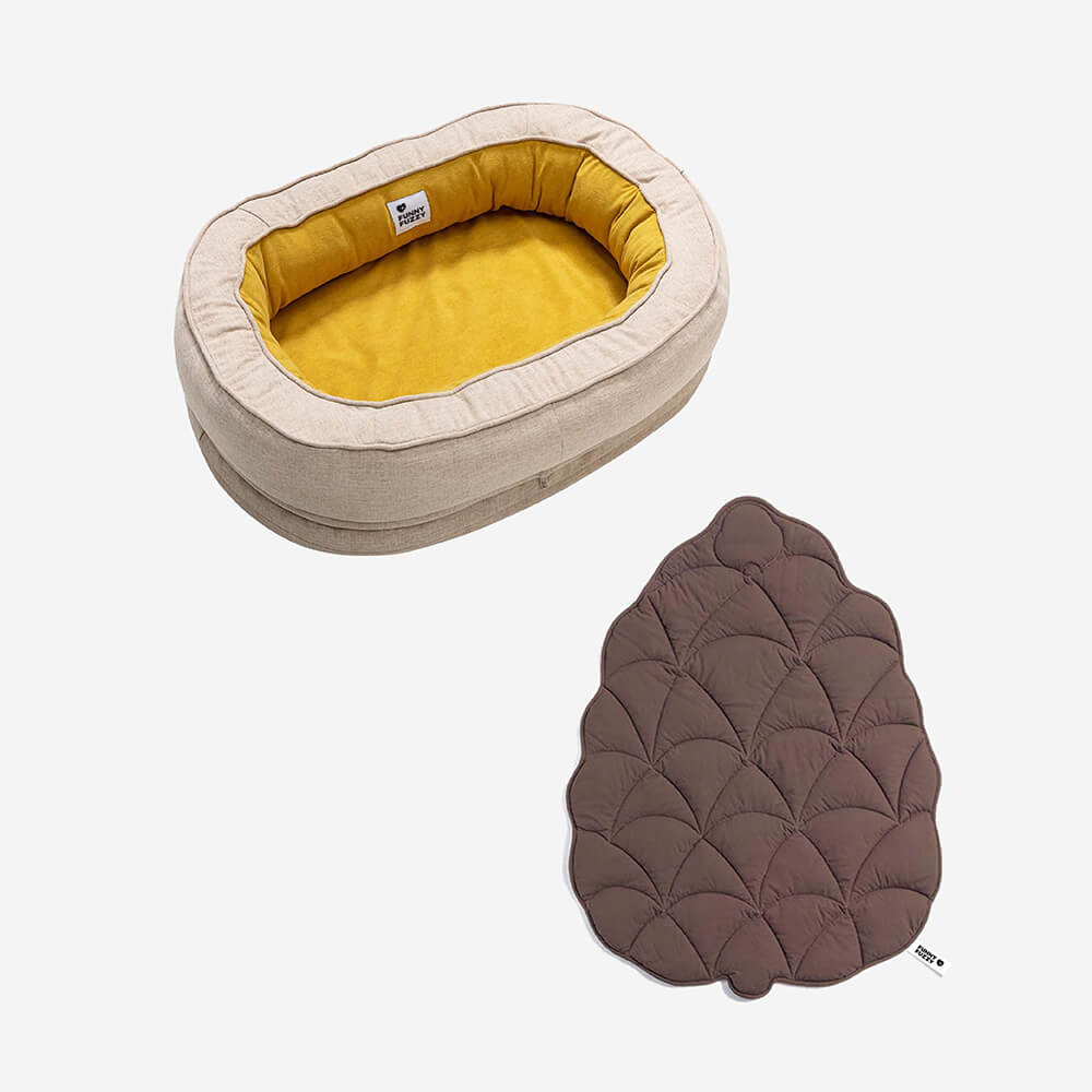 Hondendeken in Bladvorm met Donut Hondenbed Luxe Hondengeschenken