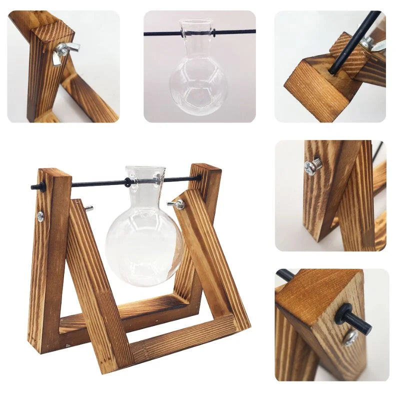 Glas hydroponisk plantevase