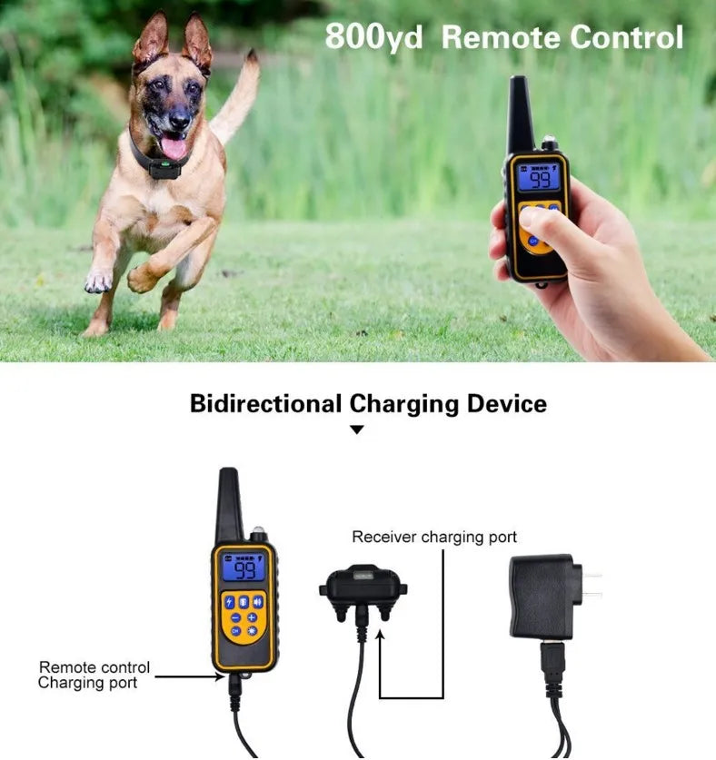 Hondenhalsband Elektrische Honden Trainingshalsband Oplaadbare LCD Display voor Alle Maat Huisdier Trainingshalsband