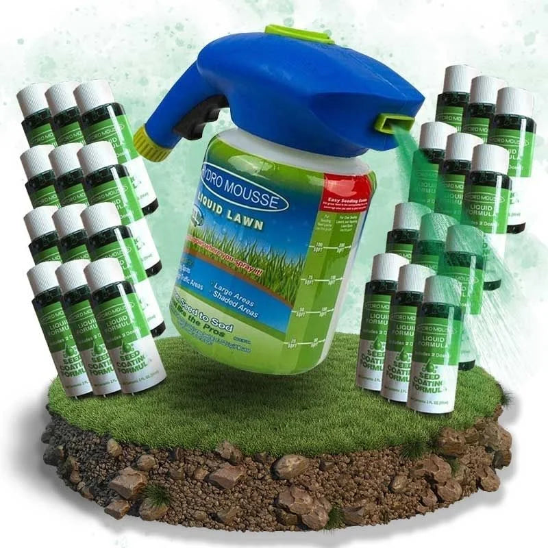 Vloeibare gazonzaad spray