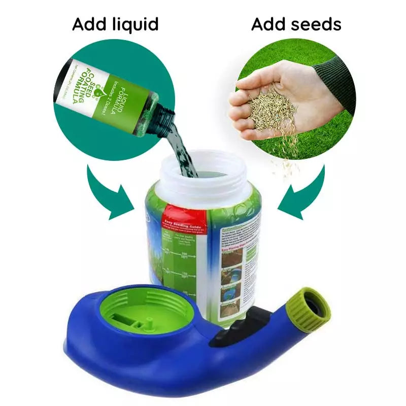Vloeibare gazonzaad spray