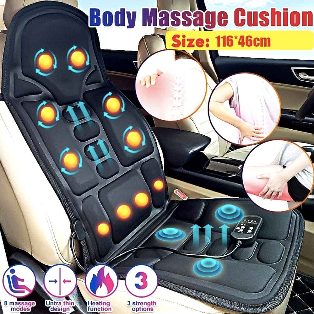 8 Modus Massage Stoel Pad Met Verwarmd Rug Nek Kussen Voor Auto & Thuis