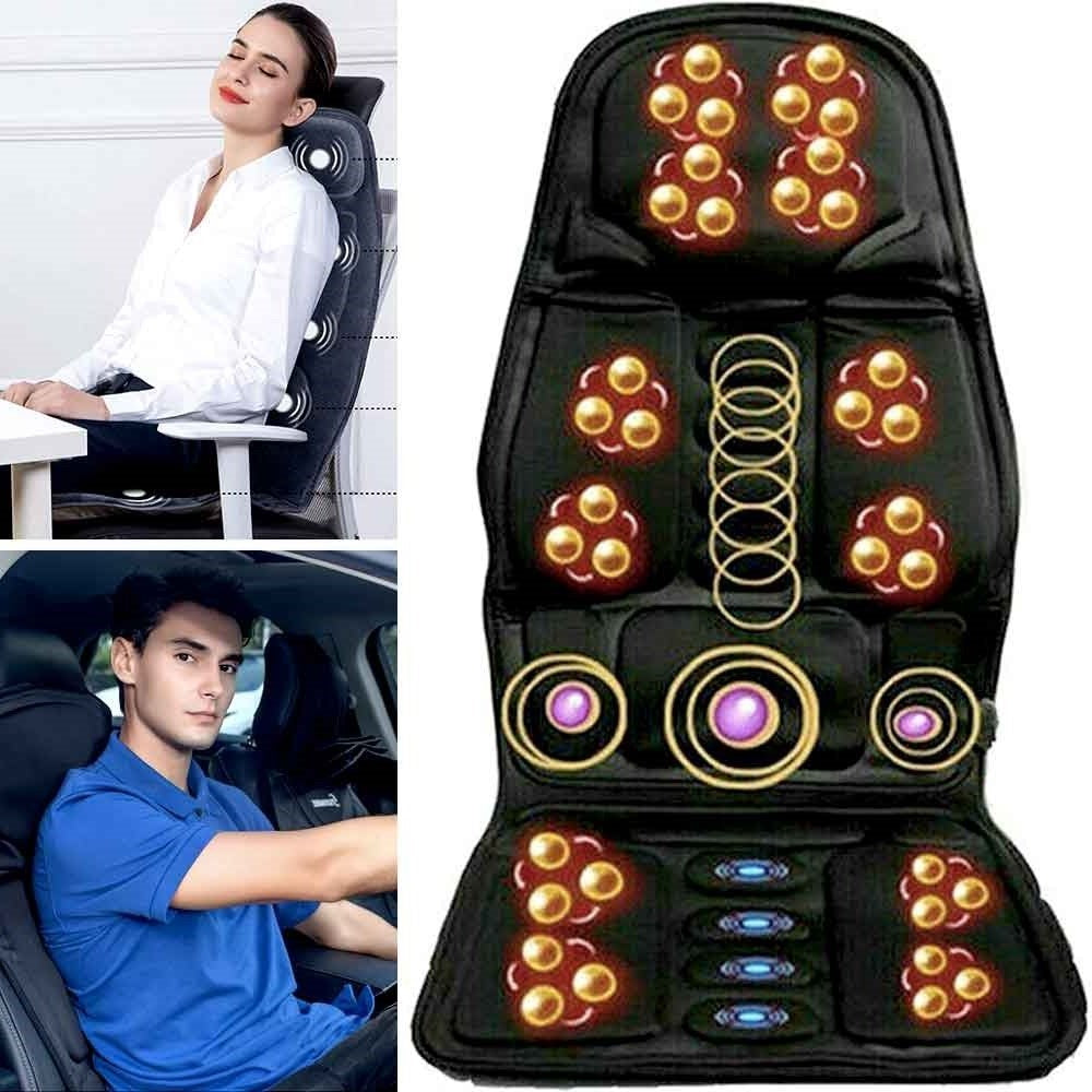 8 Modus Massage Stoel Pad Met Verwarmd Rug Nek Kussen Voor Auto & Thuis