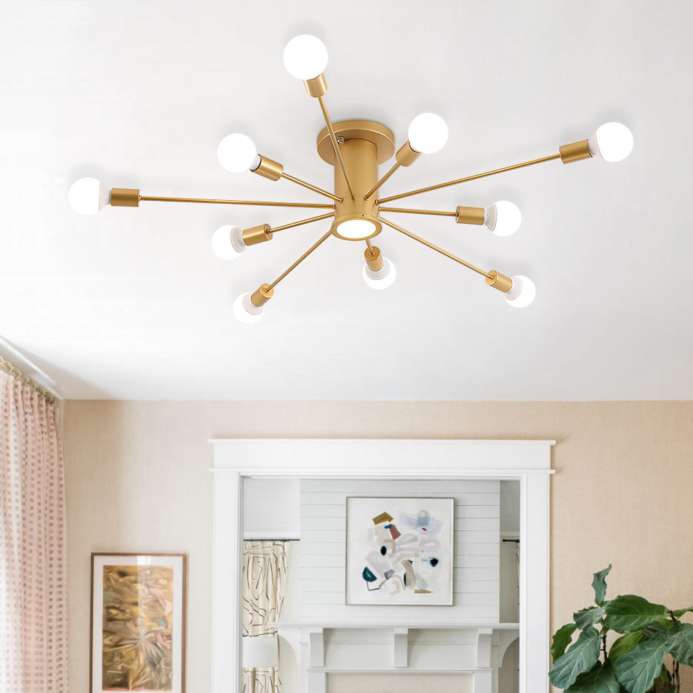 Mid Century Semi Opbouw Sputnik Lamp