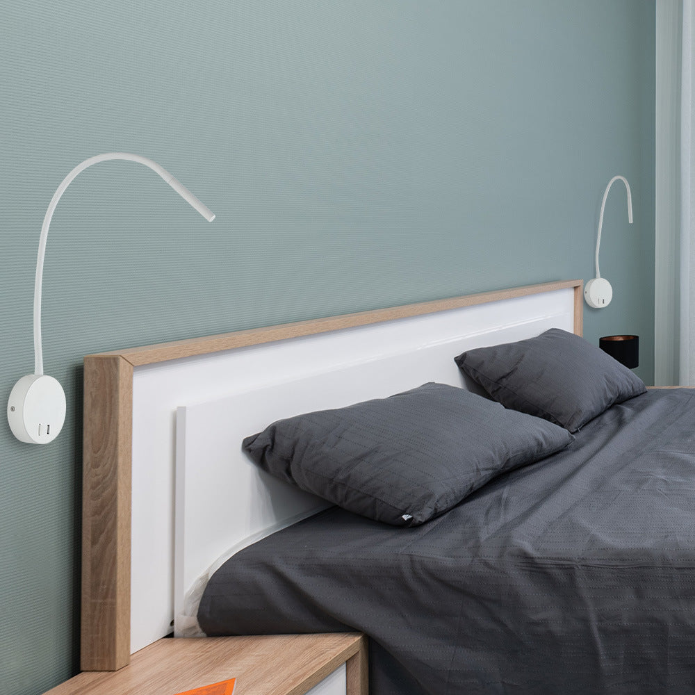 Minimalistische USB-oplaadbare siliconen spotlight LED leeswandlamp