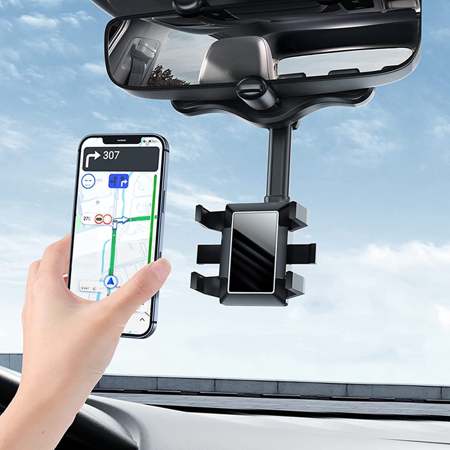 Universeller Auto-Rückspiegel Freisprech-Telefonhalter