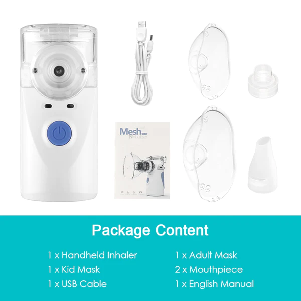 Mini Ultrasone Draagbare Handheld Vernevelaar Machine Mesh Stoom Inhalator voor Kinderen, Volwassenen