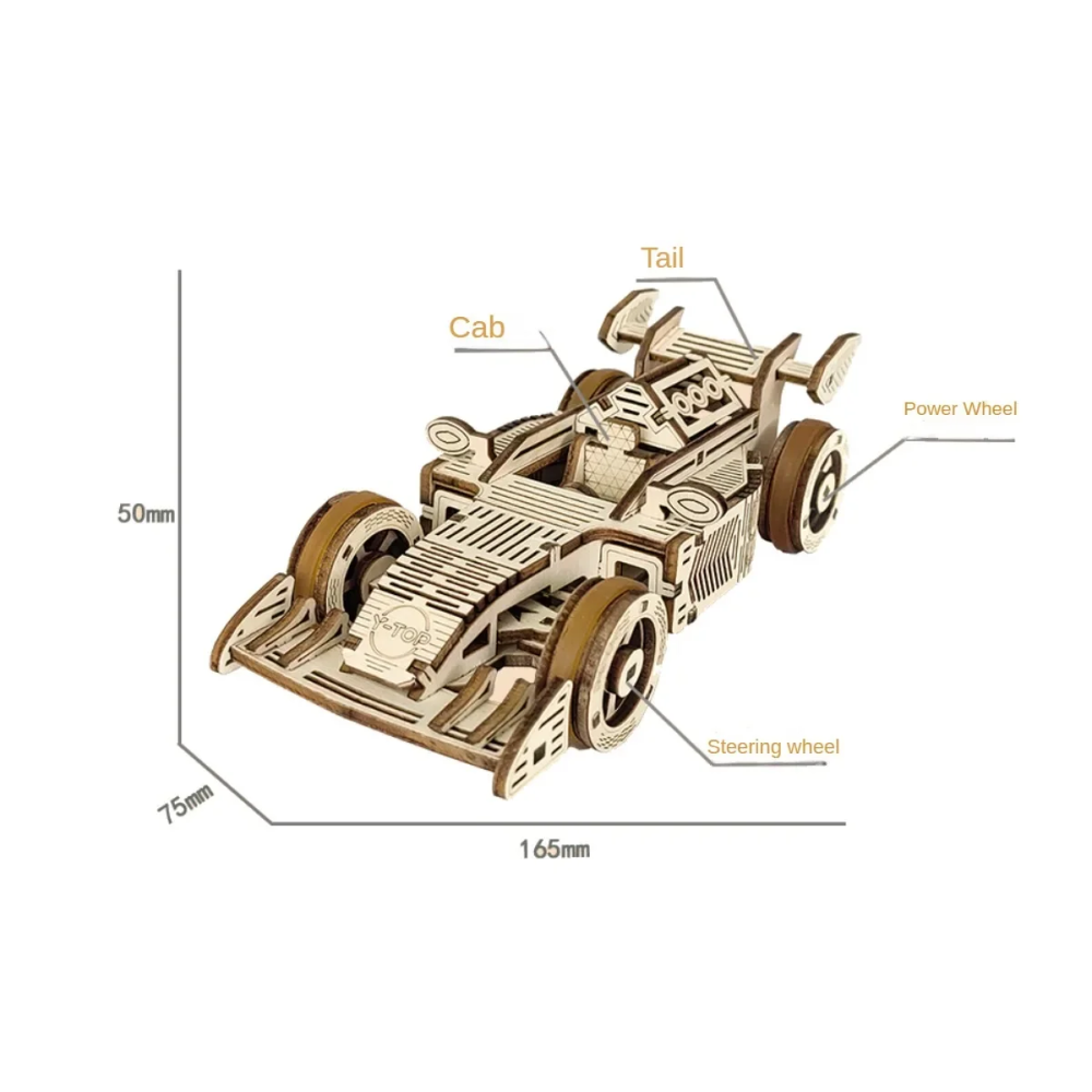 3D Wooden Car Puzzle for Kids and 5 years old children