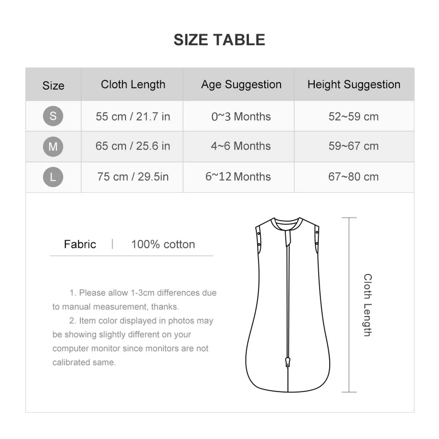 Sleveless Baby Swaddle to sleep Bag Wrap for Newborn and Infants Blankets with Zipper