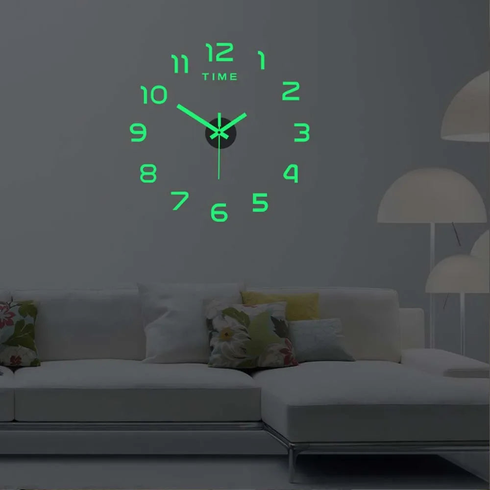 Luminous 3D Doe-Het-Zelf Wandklok – Moderne Woondecoratie