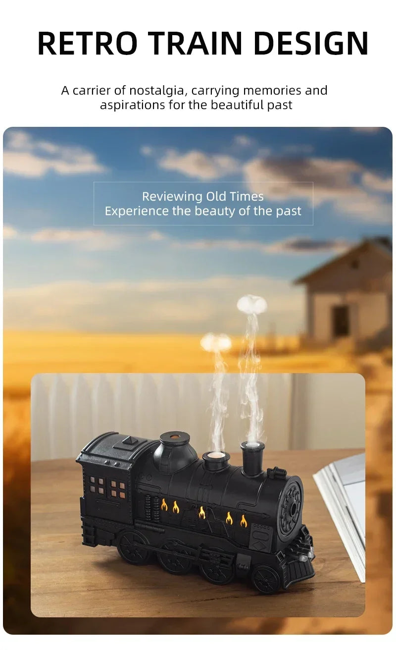 Mini treinvormige aromatherapie essentiële olie diffuser & ultrasone koele nevel luchtbevochtiger