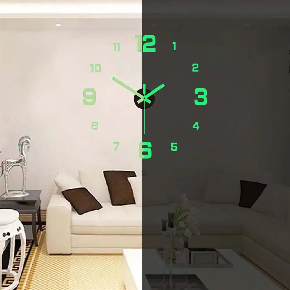 Luminous 3D Doe-Het-Zelf Wandklok – Moderne Woondecoratie