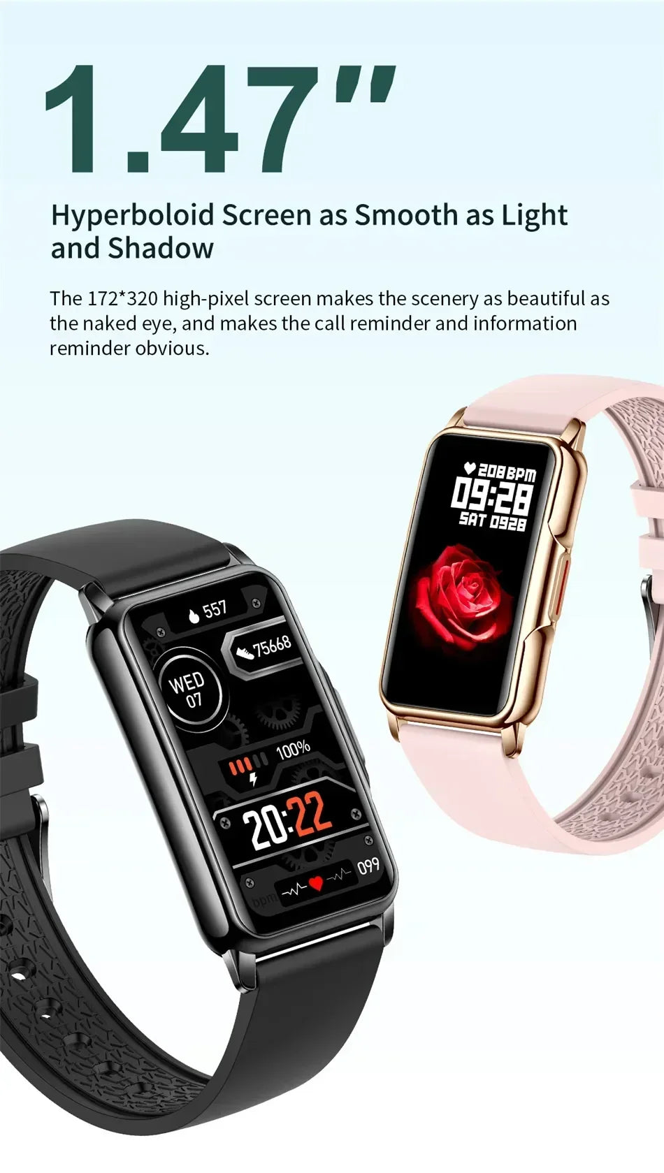 Smart Watch for Men & Women – Full Touch Fitness Tracker