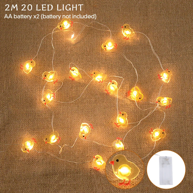 Paashaas en wortel LED-slingerverlichting