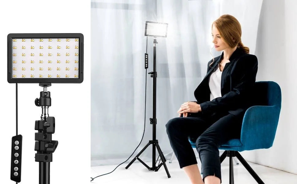 LED videolicht camera fotografie set – met statief & RGB-filters