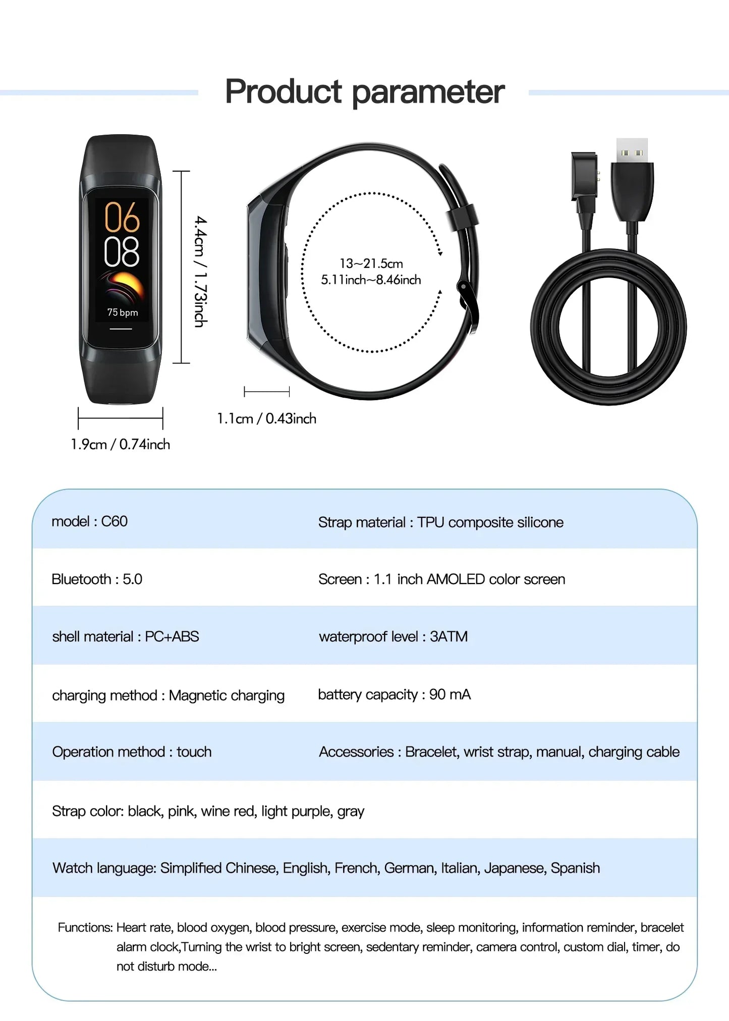 Smart Watch – Full Touch EGC Fitness Tracker