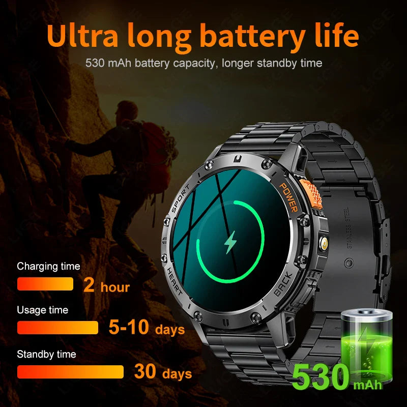 AMOLED slimme horloge – waterdichte fitness tracker met Bluetooth bellen