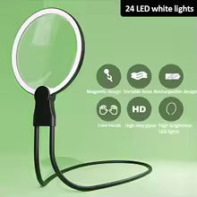 Led vergrootglas hangend om de nek handzaam bureau groot scherm lens acryl vergrootglas voor senioren lezen naaien sieraden