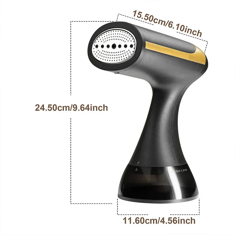 1500W Handheld kledingstomer – snel opwarmende draagbare stoomstrijkijzer voor thuis en reizen