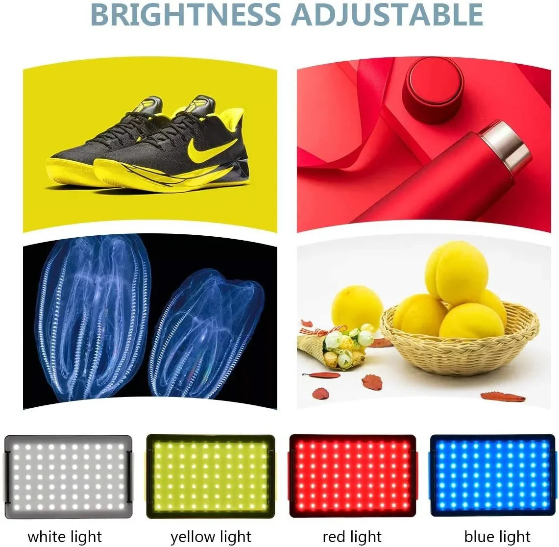 LED videolicht camera fotografie set – met statief & RGB-filters