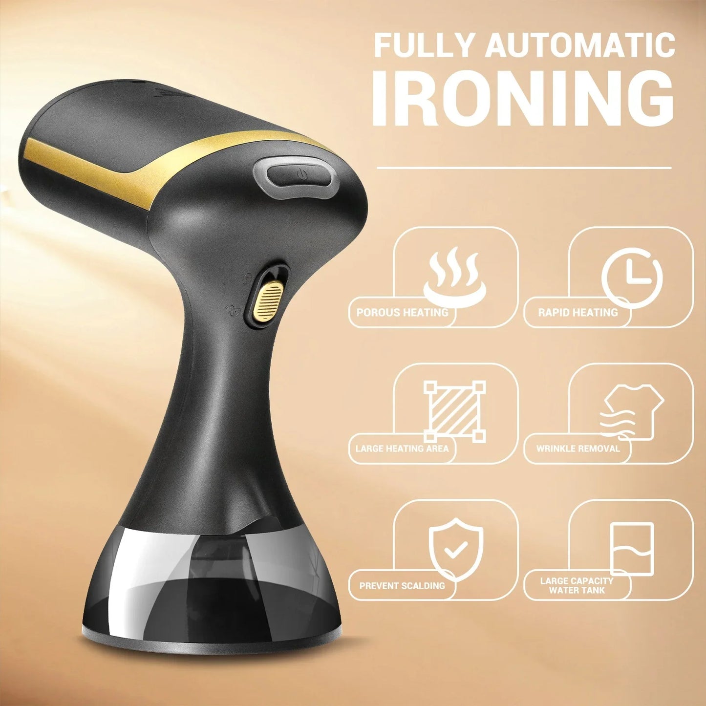 1500W Handheld kledingstomer – snel opwarmende draagbare stoomstrijkijzer voor thuis en reizen