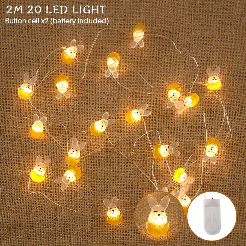 Paashaas en wortel LED-slingerverlichting