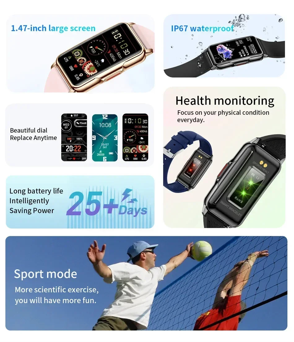 Smart Watch for Men & Women – Full Touch Fitness Tracker