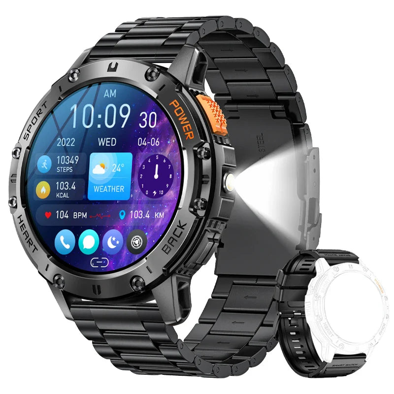 AMOLED slimme horloge – waterdichte fitness tracker met Bluetooth bellen
