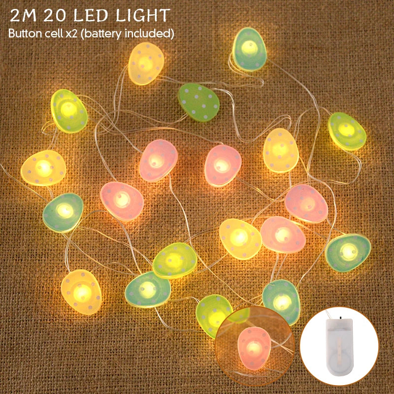 Paashaas en wortel LED-slingerverlichting