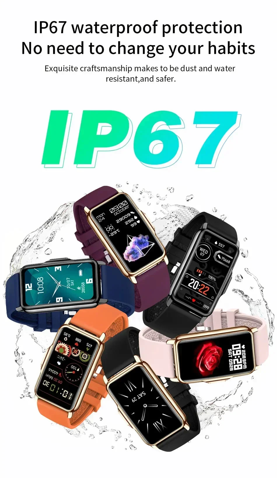 Smart Watch for Men & Women – Full Touch Fitness Tracker