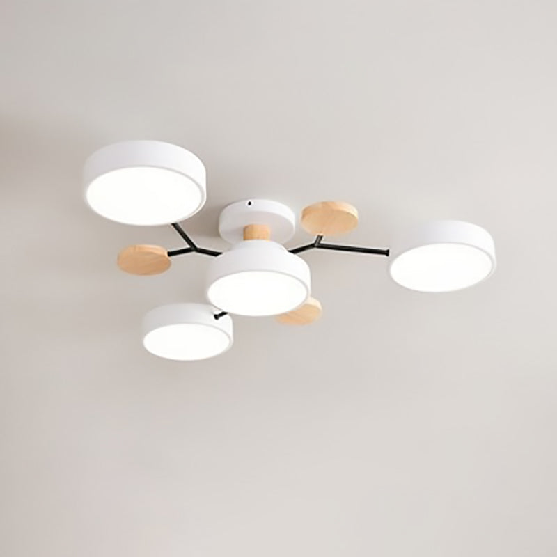 Modern Nordisch Rond Molecuul Tak Ontwerp LED Semi-Opbouw Plafondlamp