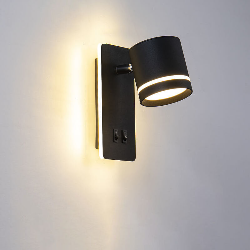 Minimalistische rechthoekige spot draaibare LED leeswandlamp