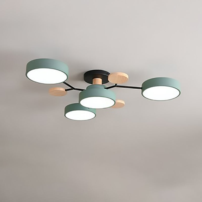 Modern Nordisch Rond Molecuul Tak Ontwerp LED Semi-Opbouw Plafondlamp