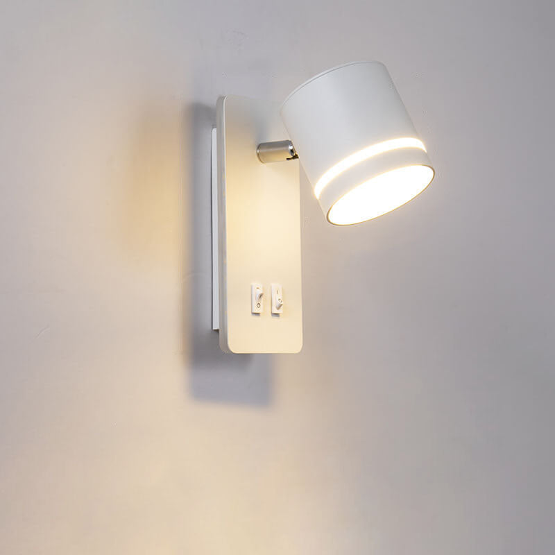 Minimalistische rechthoekige spot draaibare LED leeswandlamp