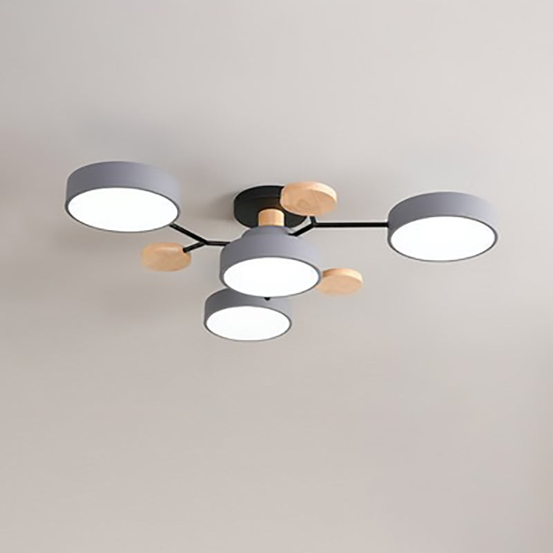 Modern Nordisch Rond Molecuul Tak Ontwerp LED Semi-Opbouw Plafondlamp